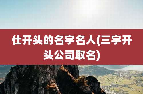 仕开头的名字名人(三字开头公司取名)