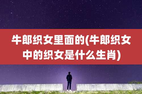 牛郎织女里面的(牛郎织女中的织女是什么生肖)