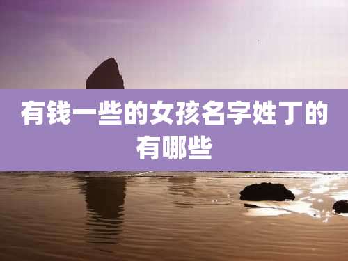 有钱一些的女孩名字姓丁的有哪些