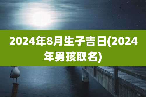 2024年8月生子吉日(2024年男孩取名)