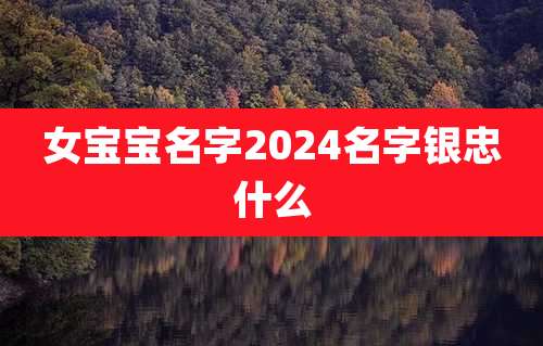 女宝宝名字2024名字银忠什么