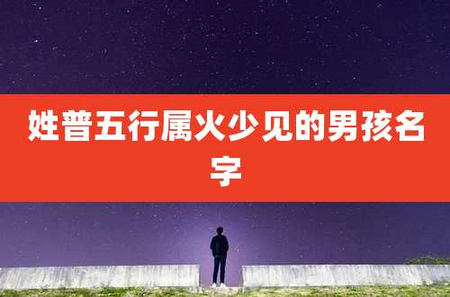 姓普五行属火少见的男孩名字