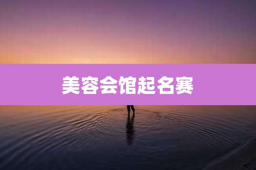 美容会馆起名赛