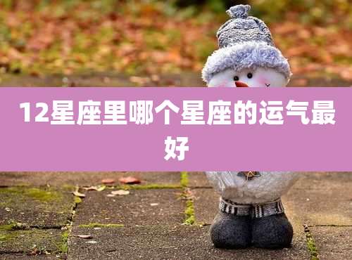 12星座里哪个星座的运气最好