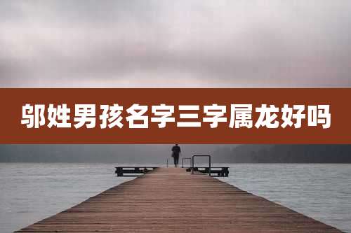 邬姓男孩名字三字属龙好吗