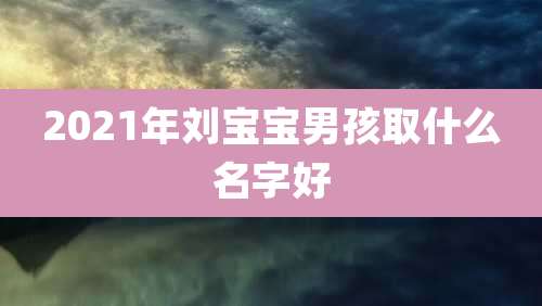 2021年刘宝宝男孩取什么名字好