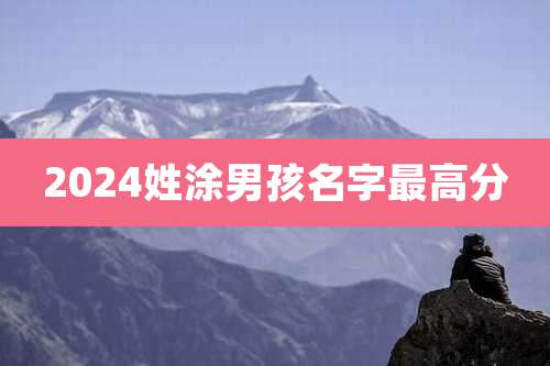 2024姓涂男孩名字最高分