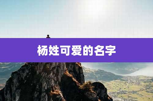 杨姓可爱的名字