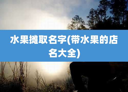水果摊取名字(带水果的店名大全)
