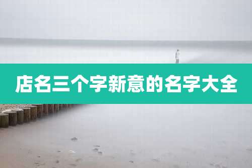店名三个字新意的名字大全