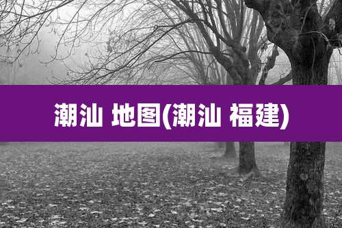 潮汕 地图(潮汕 福建)