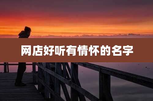 网店好听有情怀的名字