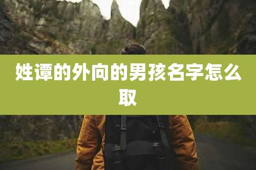 姓谭的外向的男孩名字怎么取