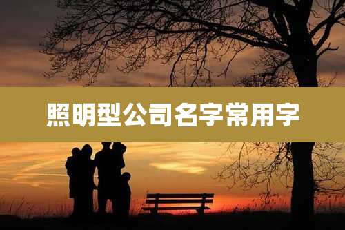 照明型公司名字常用字