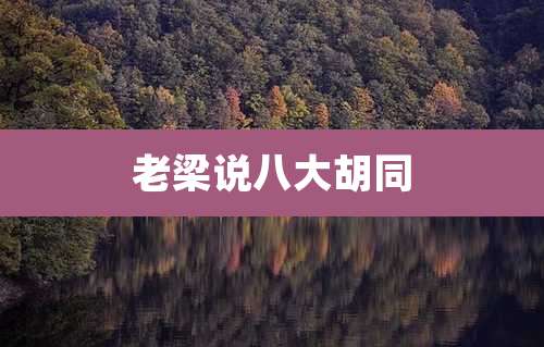 老梁说八大胡同