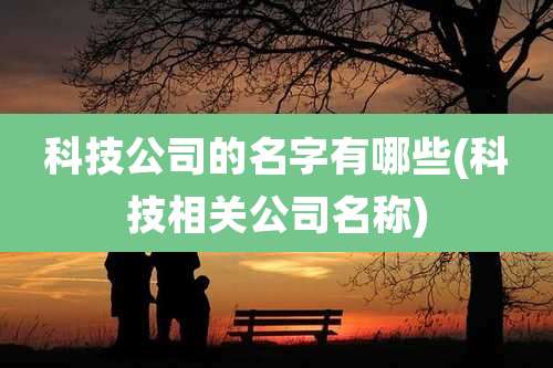 科技公司的名字有哪些(科技相关公司名称)