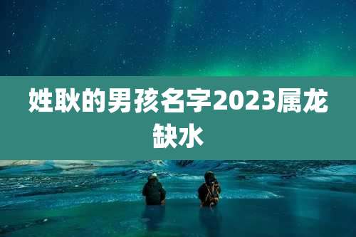 姓耿的男孩名字2023属龙缺水