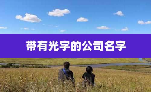 带有光字的公司名字