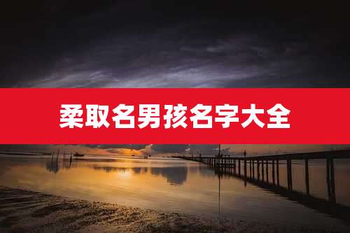 柔取名男孩名字大全