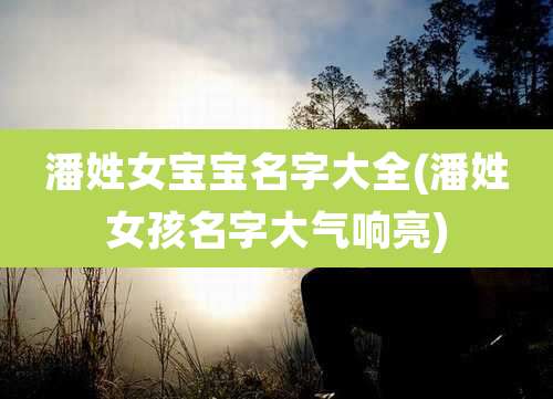 潘姓女宝宝名字大全(潘姓女孩名字大气响亮)