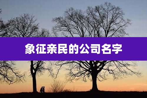 象征亲民的公司名字