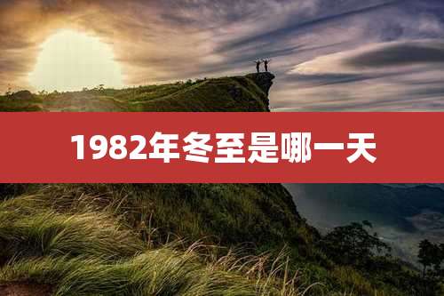1982年冬至是哪一天