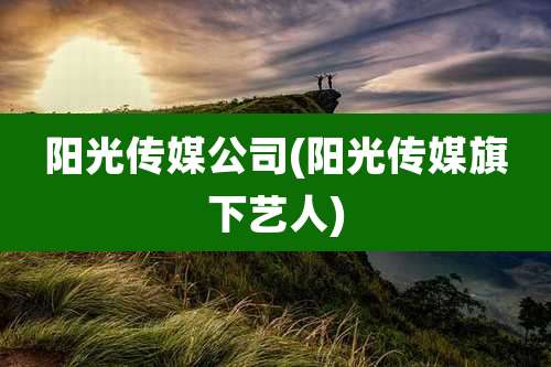 阳光传媒公司(阳光传媒旗下艺人)