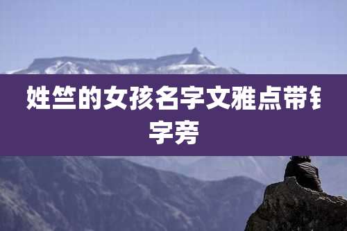 姓竺的女孩名字文雅点带钅字旁