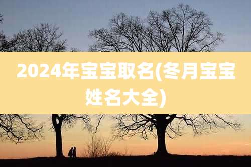 2024年宝宝取名(冬月宝宝姓名大全)
