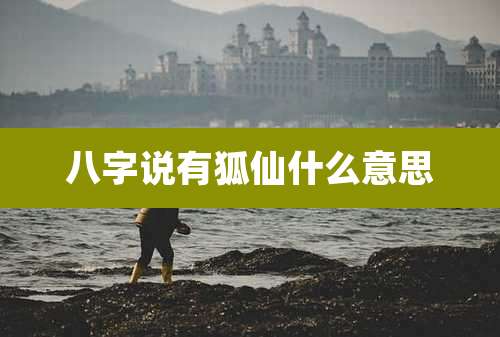 八字说有狐仙什么意思