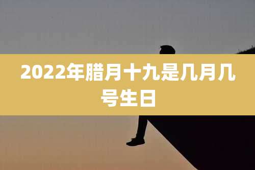 2022年腊月十九是几月几号生日