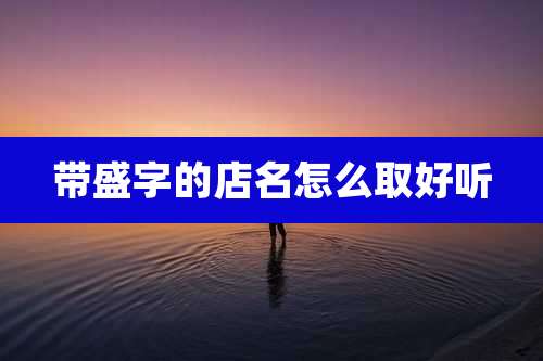 带盛字的店名怎么取好听
