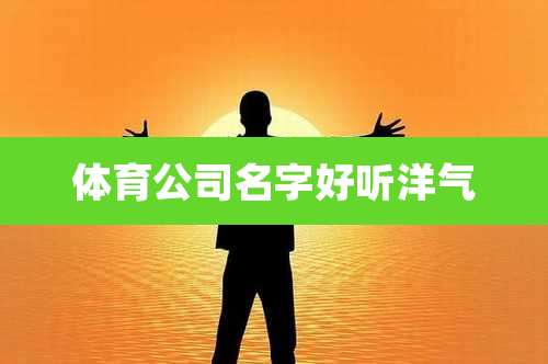 体育公司名字好听洋气