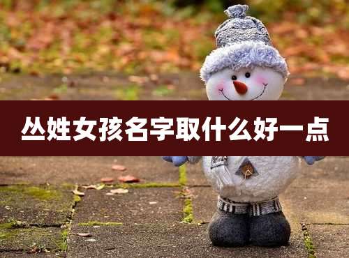 丛姓女孩名字取什么好一点