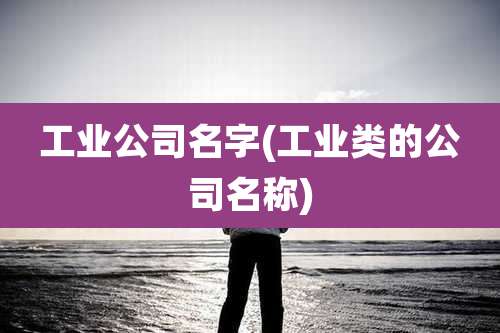 工业公司名字(工业类的公司名称)