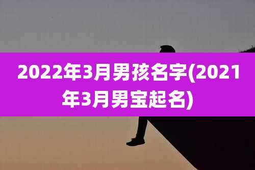 2022年3月男孩名字(2021年3月男宝起名)
