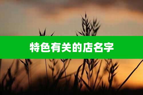 特色有关的店名字