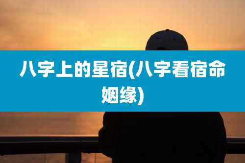 八字上的星宿(八字看宿命姻缘)