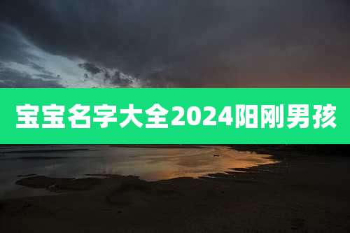 宝宝名字大全2024阳刚男孩