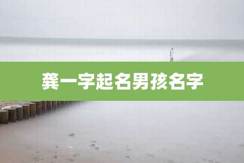 龚一字起名男孩名字
