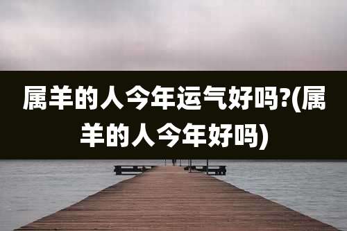 属羊的人今年运气好吗?(属羊的人今年好吗)