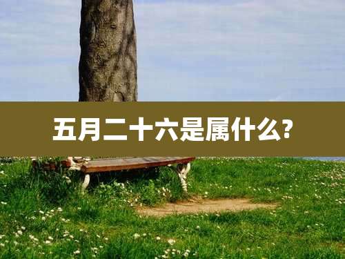 五月二十六是属什么?