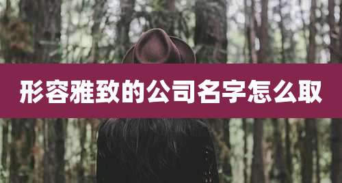 形容雅致的公司名字怎么取