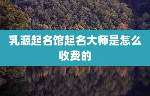 乳源起名馆起名大师是怎么收费的