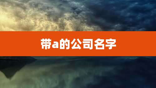 带a的公司名字