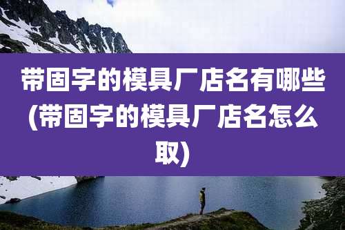 带固字的模具厂店名有哪些(带固字的模具厂店名怎么取)