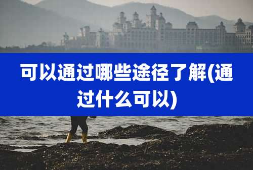 可以通过哪些途径了解(通过什么可以)