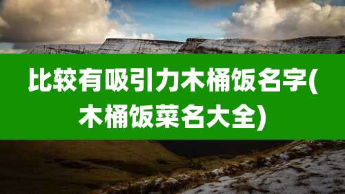 比较有吸引力木桶饭名字(木桶饭菜名大全)