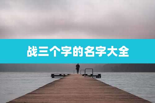 战三个字的名字大全