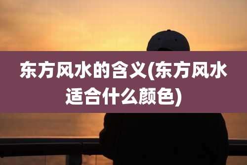 东方风水的含义(东方风水适合什么颜色)